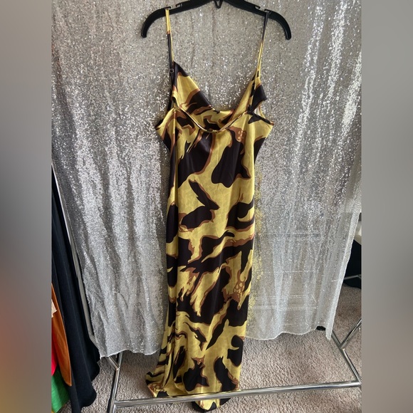 Printed Cowl Neck Slip Maxi Dress - Picture 6 of 10